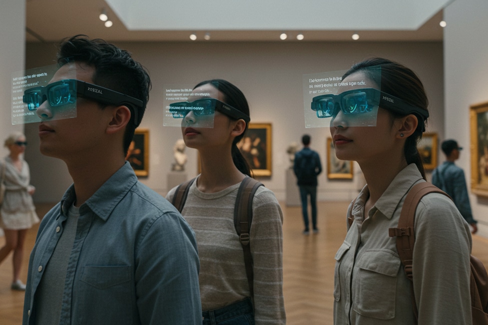 スマートグラスで字幕表示体験